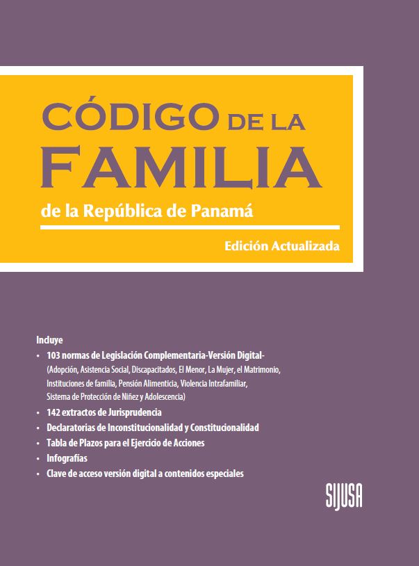 Portada de Código de la Familia de la República de Panamá