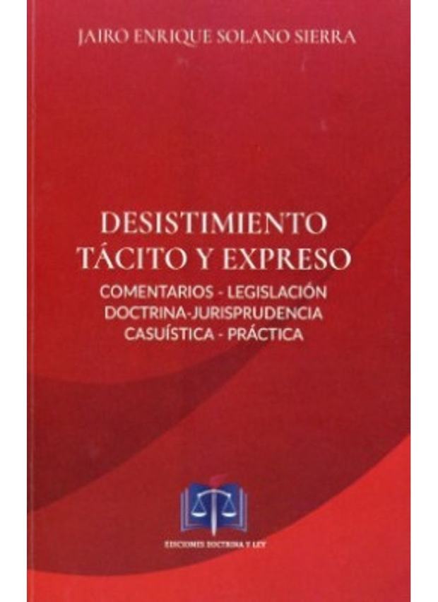 Portada de Desistimiento Tácito y Expreso