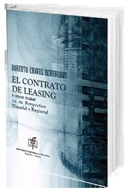 Portada de El Contrato de Leasing y otros temas en su perspectiva notarial y registral