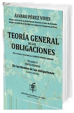 Portada de Teoría General de las Obligaciones. Tomo 1. Parte Primera. De las fuentes de las obligaciones